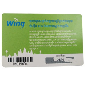 factory customized mobile phones pvc scratch card with pin number