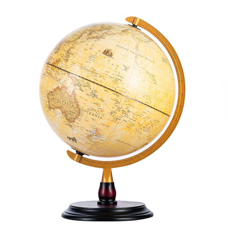 Factory direct sale 30cm  antique world globe with led light