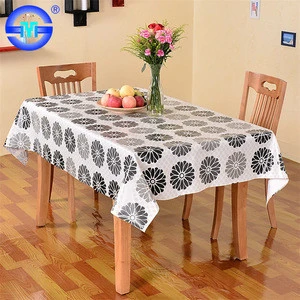 Factory Direct Supply black & white check vinyl tablecloths or fabric black and grey tablecloth
