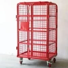 Factory Supply Industrial Logistics Foldable Rolling Steel Cage Trolle Trolley wire mesh