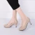 Import Factory Wholesale Pu Rubber Mid Heels Shoes High Heel Shoes Women from China