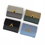 Factory Wholesale Women Short Wallets Low MOQ Purse Short Design Wallets Coin Purse