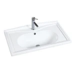 Fancy bathroom sink with one faucet bathroom ceramic basin