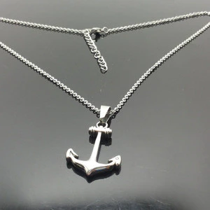 Fashion Custom Men Jewelry Stainless Steel Boat Anchor Charm Pendant