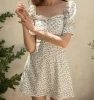 Fashion Elegant Lady Dresses Pretty Floral Maiden Dress With Bustier String Tie