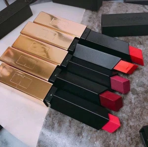 Fashion Y5L Makeup Matte Lipstick Set 6 Color Small Gold Bars ROUGE PUR COUTURE THE SLIM MATTE LIPSTICK 6Pcs a Set With Gift Box