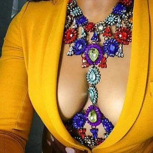 Fashionable trendy chunky statement body chain jewelry