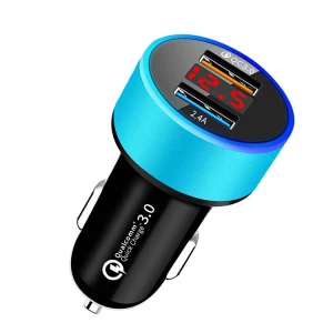 Fast charging QC3.0 car charger  USB car charger with LED light