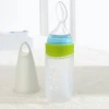FDA standard silicone rice cereal baby feeding bottle with spoon for infant