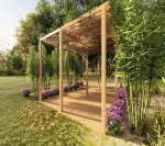 Fire Proof Classic Outdoor Wood plastic Composite PVC ASA Co-extrusion WPC Pergola