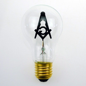 Flame bulb A19 A60 incandescent filament MASONIC light bulb