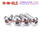Flat pan hex drive head stainless steel screw