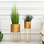 Flower Pot Floor Stand Indoor Display Rack Home Cheap Artificial Gold Wholesale Cactus Plants & Planters Metal Flower Pots
