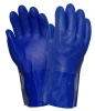 Fluorescence Orange Color 2 Fingers Mitten Sandy Finished PVC Coated Industrial Glove