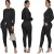 Import FM-4073  drop ship 2020  solid long sleeve shirt and yoga pants with pockets women fall two piece sets from China