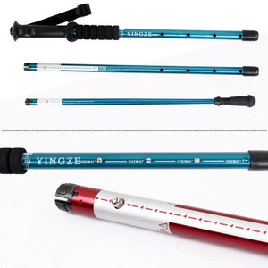 Foldable Crutch Trekking Pole walking stick  hiking Sticks Alpenstock Adjustable telescoping Anti Shock