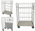 Import folding storage rolling container, roll cage with 4 door open from China