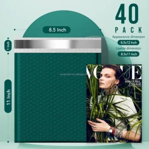 Forest Green Bubble mailers Waterproof For Clothing Padded Envelope Custom Shipping Poly Mailing Bags Bubble Mailers
