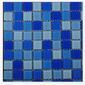Foshan Blue Swimming Pool Glass Mosaic Tiles