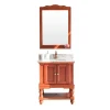 Foshan Factory Classic Solid Wood 36" Single Sink Cabinet Bathrooms With Mirror