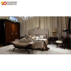 Foshan Supplier Modern Home Hotel Furniture Black Bedroom Set