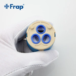 FRAP 40mm Ceramic Cartridge Faucet Cartridge Mixer Low Torque Spindle Free Rotation Flat Base Faucet Accessories F50-3