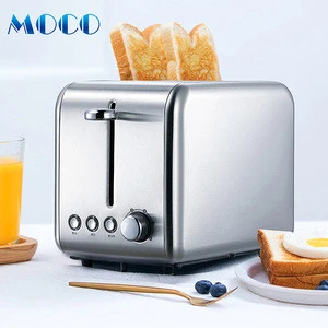 Free sample stainless steel 2 slice  bread toaster machine