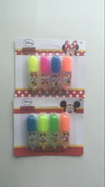 frozen 4pcs mini highlighters in blister card