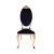 Import furniture living room sets metal legs design golden modern fabric restaurant velvet dining chair from China