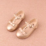 G10001A fashion pearl design girls kids children casual shoes