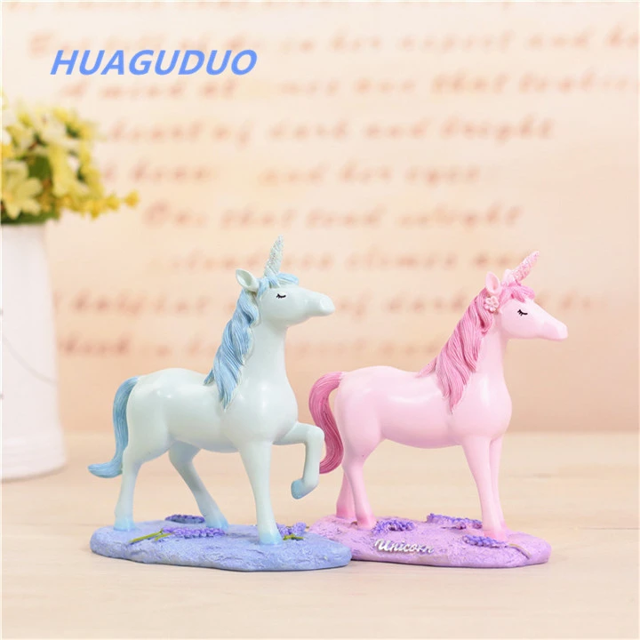 Germany best selling kids crafts gifts resin home decoration products Cute unicorn Office desktop imported christmas ornaments