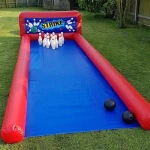 Giant Inflatable Human Bowling Pins Balloon Lanes Cheap Outdoor Inflatable Sport Bubble Bowling Ball Alley Set Game