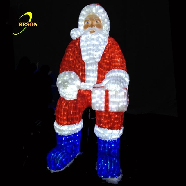 Giant Outdoor LED Light Acrylic Santa Claus