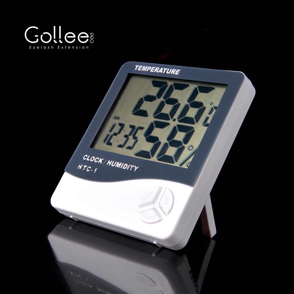 Gollee Alarm Display Thermo Hygrometer  Humidity Meter Barometer Digital Clock With Temperature Sensor Temperature Hygrometer