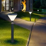 Good price solar garden light 8W monocrystalline silicon solar lawn light  solar pillar light with spike base installation