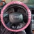 Good quality PU leather car steering wheel cover with custom printed pattern