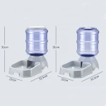 Gravity Water Drinking Fountain Bottle Bowl Dish Stand Automatic Pet Water Feeder Dispenser