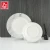 Import Grey marble high grade ceramic tableware restaurant round flat plate for Hotel from China