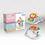 Grow Up Happy Musical Cute Lion Pattern 4 In 1 Baby Walker