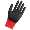 Guantes de grey high grade polyester shell gripped the flexible security trabajo recubiertos de latex protector coating gloves