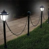 guardrail chain post set post lamp LED path solar lawn light