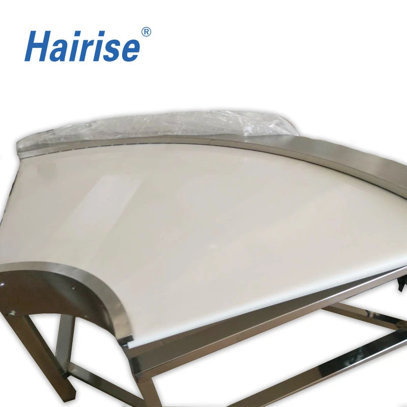 Hairise Food Grade PU/PVC Belt Curved Conveyor
