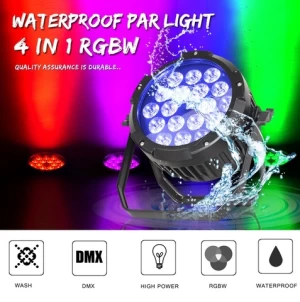 Halloween Projector Aluminum Alloy LED Par 18x18W RGBWA+UV 6in1 DMX512 led disco lights dj stage lights Flat par light