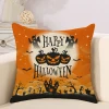 Halloween pumpkin Cushion Cover Polyester Linen Fabric Pillowcase Cover