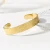 Import Hammered Bangle 14K Gold Plated Stainless Steel Bracelet Simple Minimalist Present Gift Unisex Jewelry Fashion Accessories from China