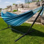 Hammock with stand Folding Camping Double Hammock Stand Outdoor Swing Bed Double Hammock Chair With Storage Carry Bag