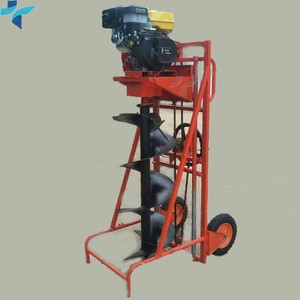Hand-Held Manual Fence Post Hole Digger Drilling Machine Portable Ground Hole Drill Earth Auger
