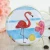 Import Handmade Factory Small Cute Round Custom Flamingo Euro Change Zip Souvenir Gifts Tinplate Pocket Holder Womens Coin Purse from China