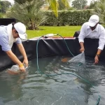 Hdpe 0.5mm 1mm 3mm 2mm hdpe pond liner black geomembrane fish farm pond liner hdpe geomembrane