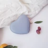 heart small gift portable  pouch wallet pu leather key chain round coin purse
